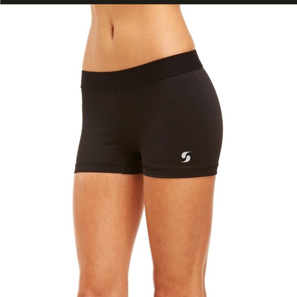 SOFFE DRI Low Rise Turquoise Black Star Athletic Shorts Size Medium - Picture 2 of 8